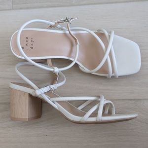 A new day white heel sandals